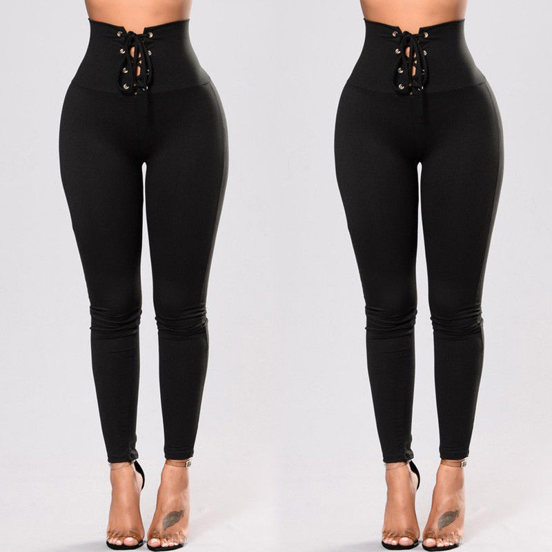 Waist Tie Rivet Leggings